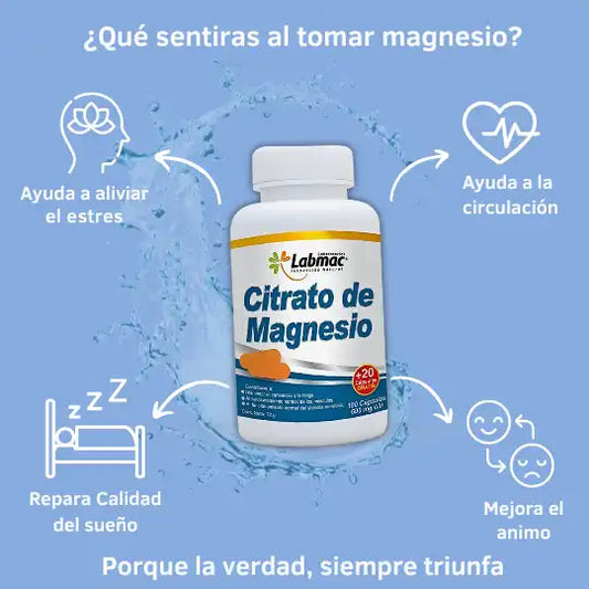 ZenMag Citrato de Magnesio Ultra Concentrado Importado Americano 100 Capsulas