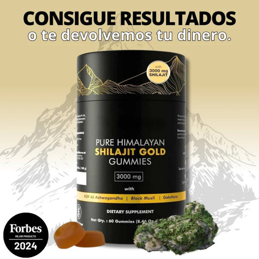 ShilajitGold – Gomitas de Shilajit Puro del Himalaya para Energía y Vitalidad