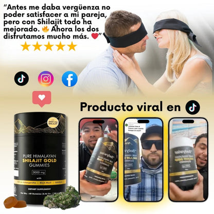 ShilajitGold – Gomitas de Shilajit Puro del Himalaya para Energía y Vitalidad