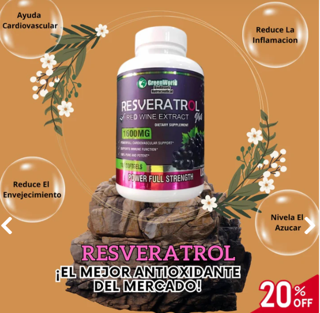 RESVERATROL x 100 Cápsulas 💊 | Juventud y potencia pura 🔥